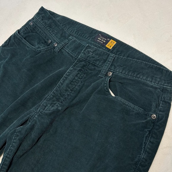 J.CREW Other - J.Crew 484 Slim Corduroy Pants Mens 32x34 Green 5-Pocket Fine Wale Trousers